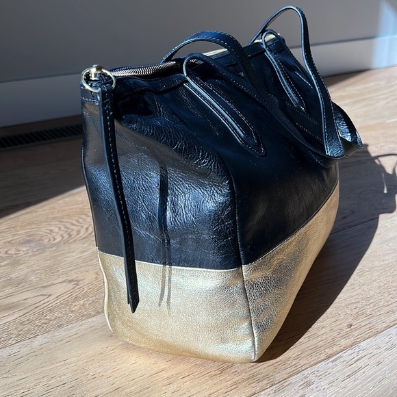 Fossil Black and Gold Sydney tote with matching wallet - Picture 9 of 11